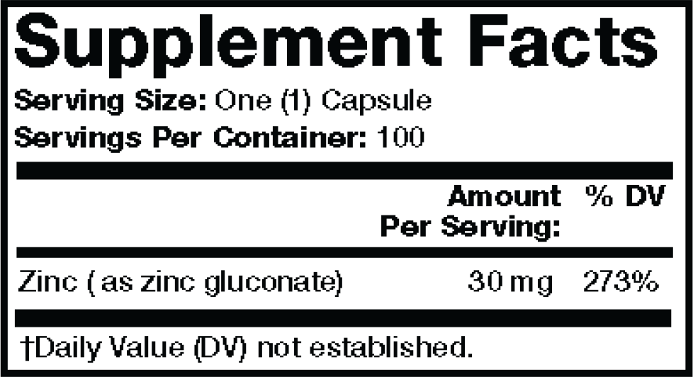 Olympian Labs Zink 30 mg 100 Kapseln