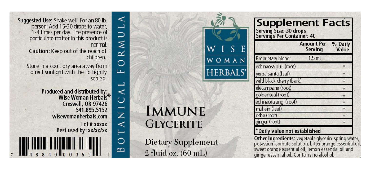Wise Woman Herbals Immune Glycerite 2 oz
