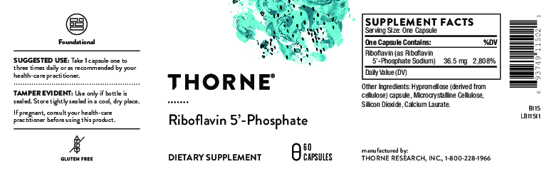 Thorne Riboflavin 5'-Phosphate 60 caps