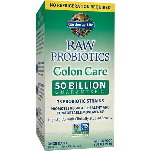 Garden of Life Сырые пробиотики Colon Care ST 30 вегетарианских капсул