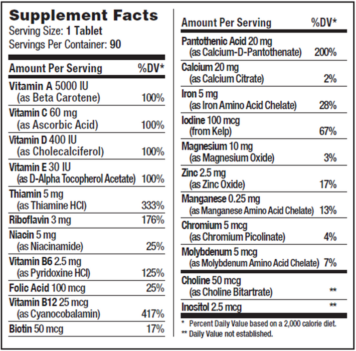 Advanced Nutrition by Zahler Junior Multi-Vitamin 90 tabs