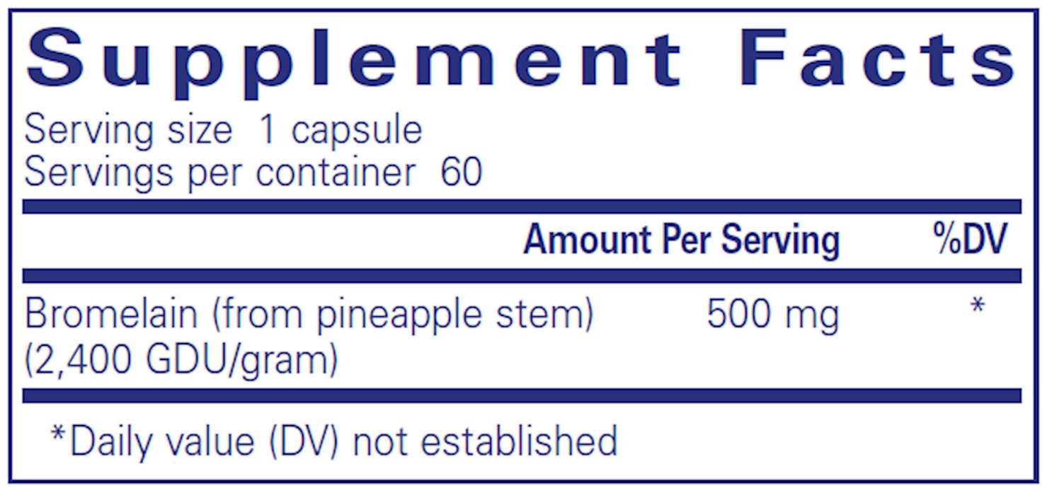 Pure Encapsulations Bromelain 2400 500 mg
