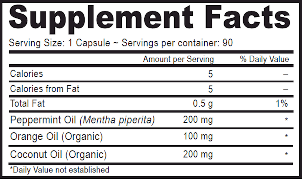Deva Nutrition LLC Vegan Peppermint Oil w/Orange 90 vegcaps