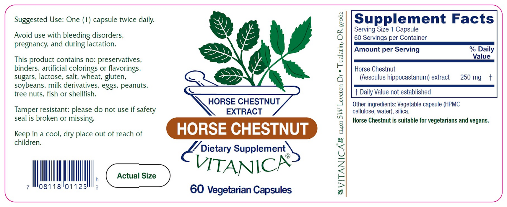 Vitanica Horse Chestnut 60 caps