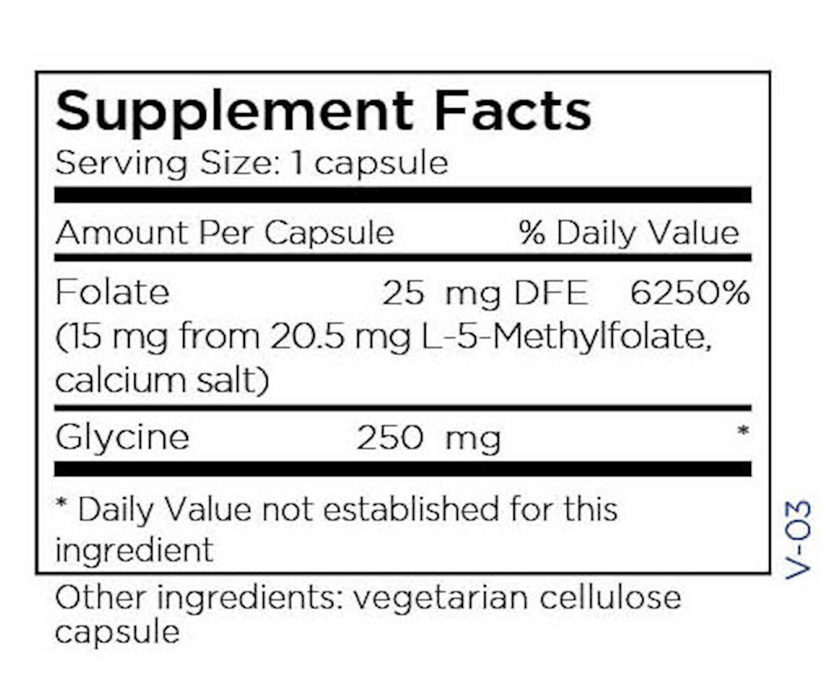 Metabolic Maintenance L-Methylfolate 15 mg 60 caps