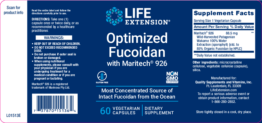 Life Extension Optimized Fucoidan 926 60 vegcaps