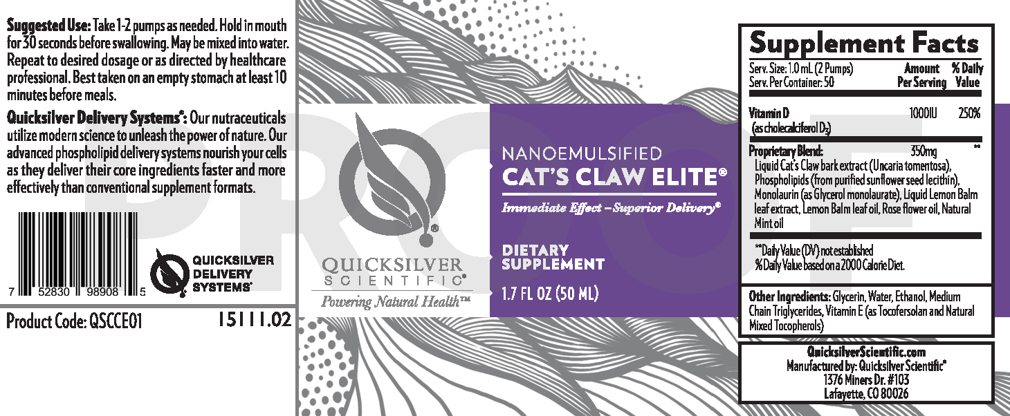 Quicksilver Scientific Cat's Claw Elite 1.7 fl oz