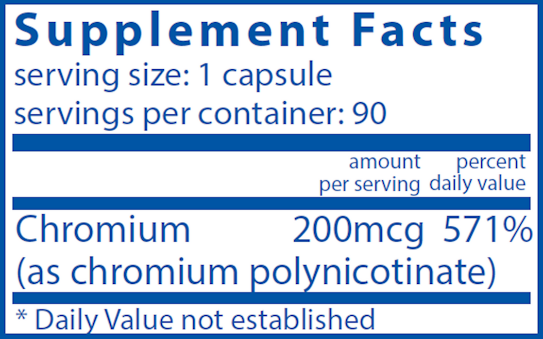 Verified Quality Chromium (Polynicotinate) 90 caps