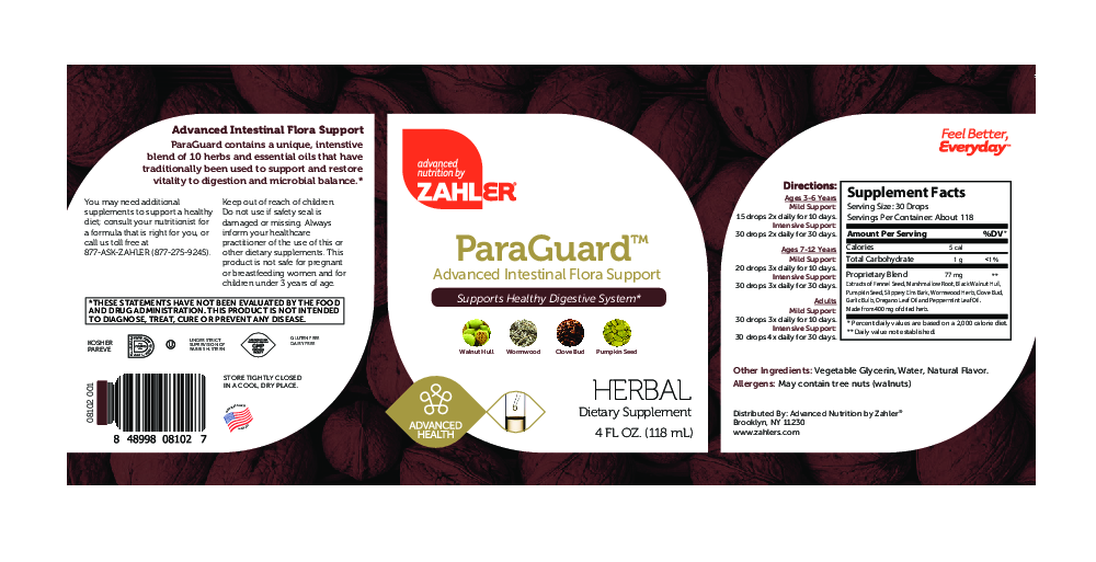 Advanced Nutrition by Zahler ParaGuard Liquid 4 fl oz