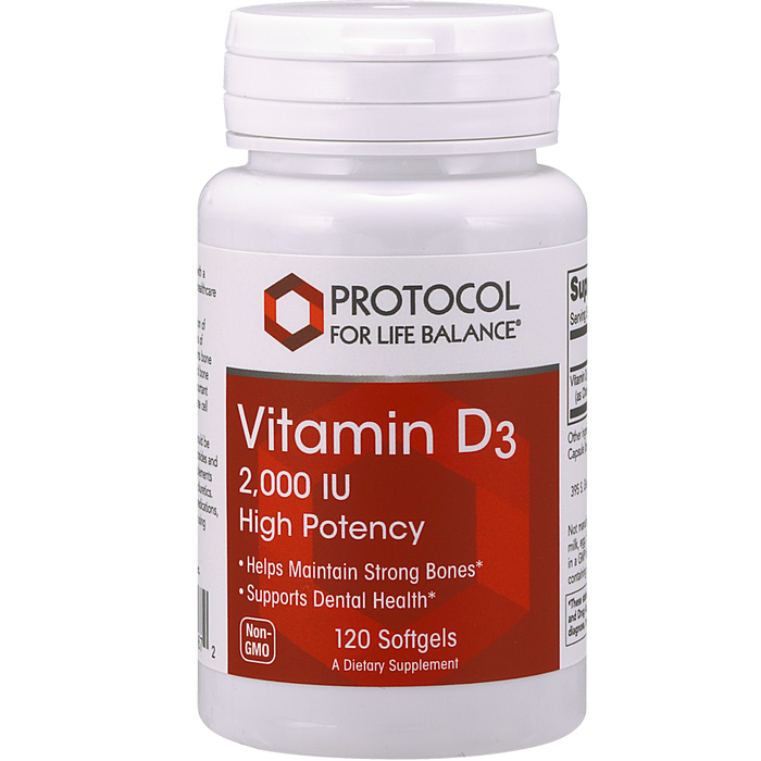 Protocol For Life Balance Vitamin D3 2000 IU 120 softgels