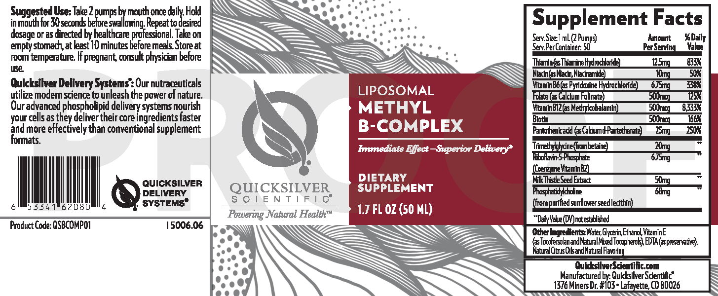Quicksilver Scientific Methyl B Complex Liposomal 1.7 oz
