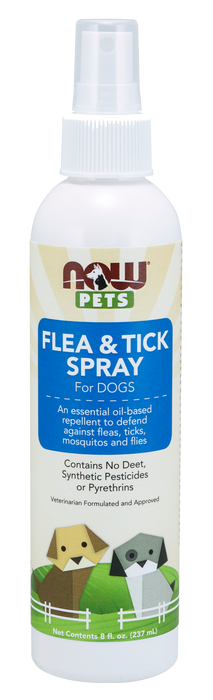 NOW Flea & Tick Spray for Dogs 8 fl oz