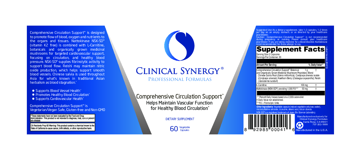 Clinical Synergy Comprehensive Circulation Support 60 cap