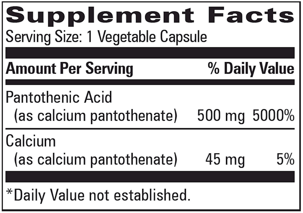 Progressive Labs Pantothenic 500 90 caps