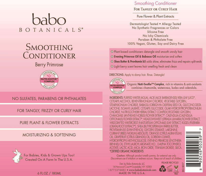 Babo Botanicals Smoothing Conditioner 6 fl oz
