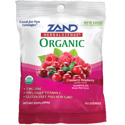 Zand Herbal Org Herbalozenge Cranberry Rasp 18 loz