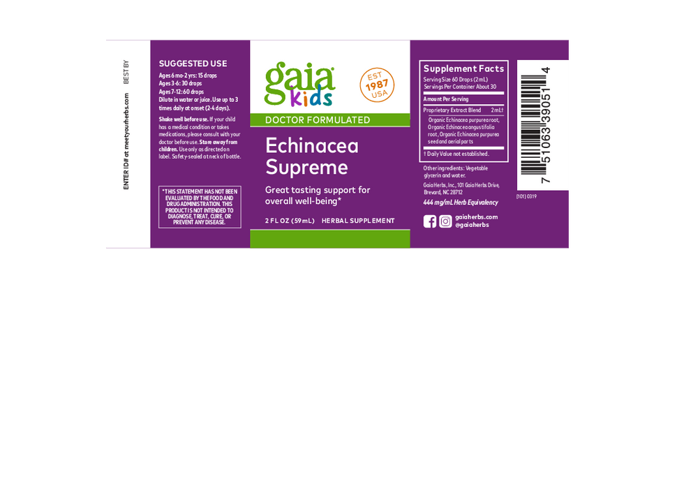 Gaia Herbs Echinacea Child Alcohol-Free 2 oz