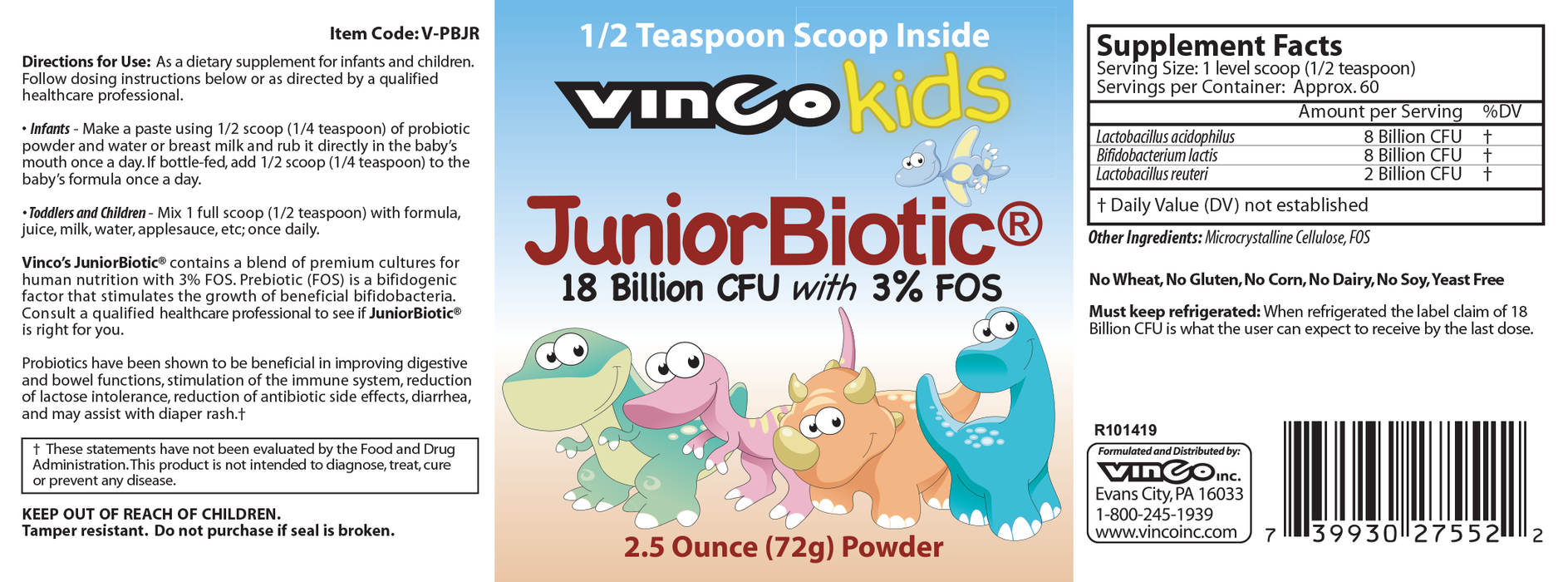 Vinco JuniorBiotic 2.5 oz