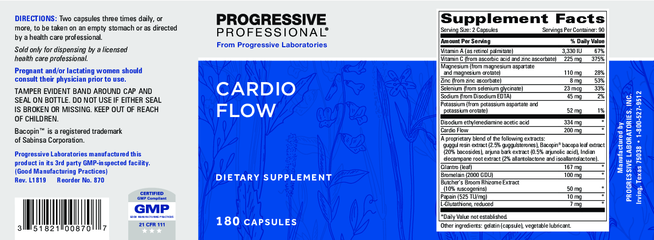 Progressive Labs Cardio Flow 180 caps