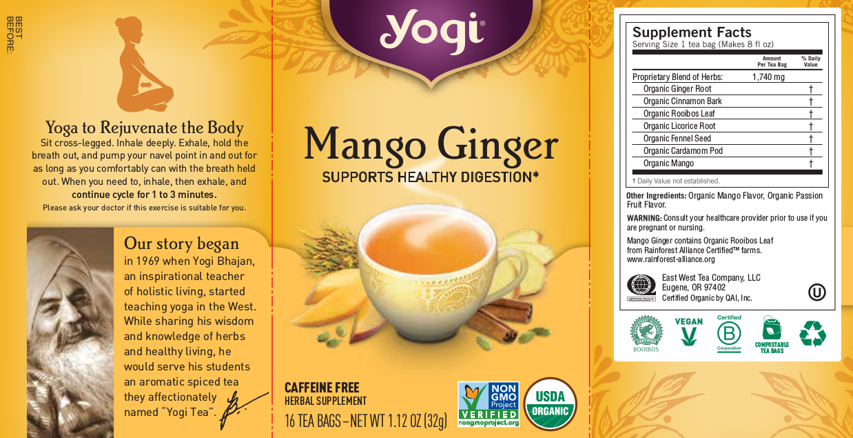 Yogi Teas Mango Ginger 16 tea bags