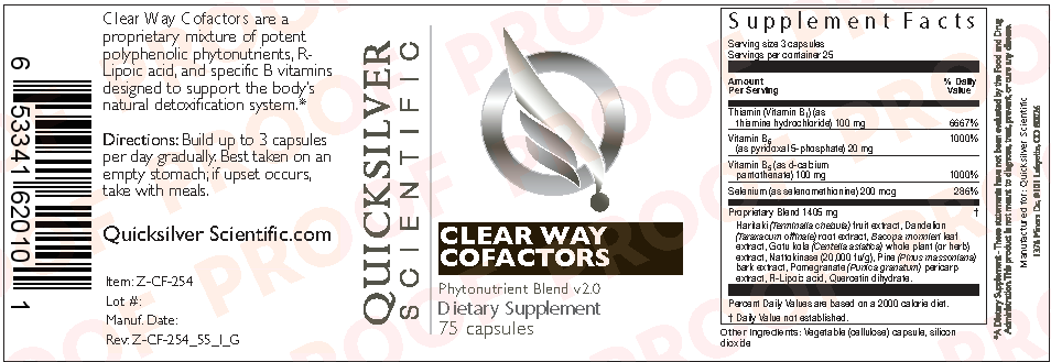 Quicksilver Scientific ClearWay Cofactors