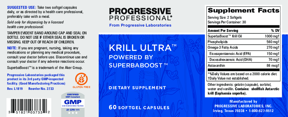 Progressive Labs Krill Ultra 60 softgels