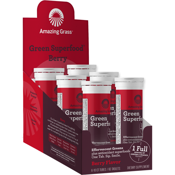 Amazing Grass Effervescent Berry 6 tubes of 10
