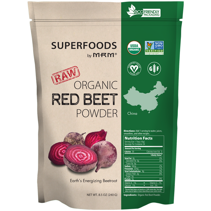 Metabolic Response Modifier Raw Organic Red Beet Powder 8.5 oz
