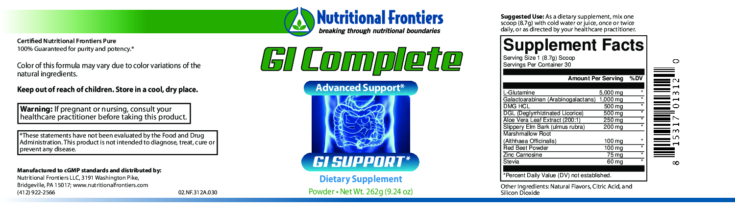 Nutritional Frontiers GI Complete Powder 30 servings