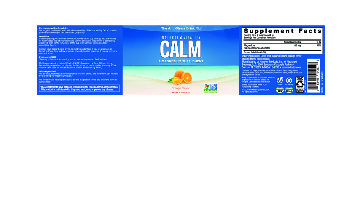 Natural Vitality Calm Orange