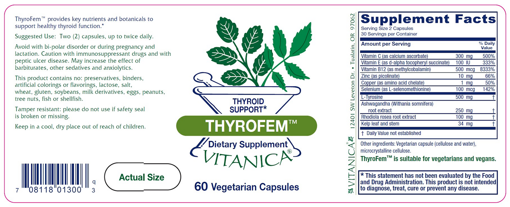 Vitanica ThyroFem 60 vcaps