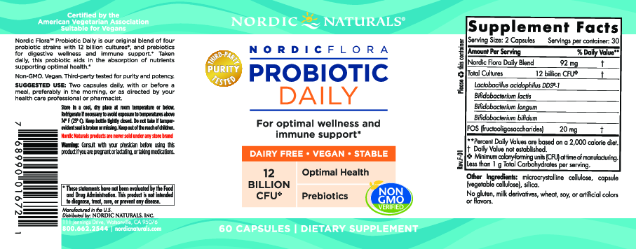Nordic Naturals Probiotic Daily 60 caps