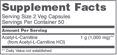 Protocol For Life Balance Acetyl-L-Carnitine 500 mg 100 caps