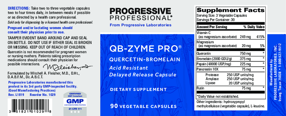 Progressive Labs QB-Zyme Pro 90 vcaps