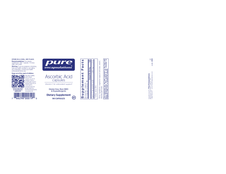 Pure Encapsulations Pure Ascorbic Acid