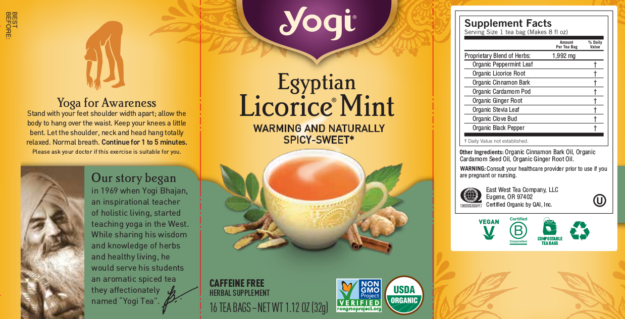 Yogi Teas Egyptian Licorice Mint 16 bags