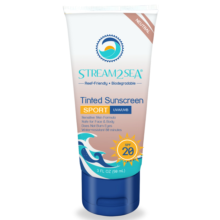 Stream2Sea Eco-Tinted Sunscreen SPF 20 3 oz