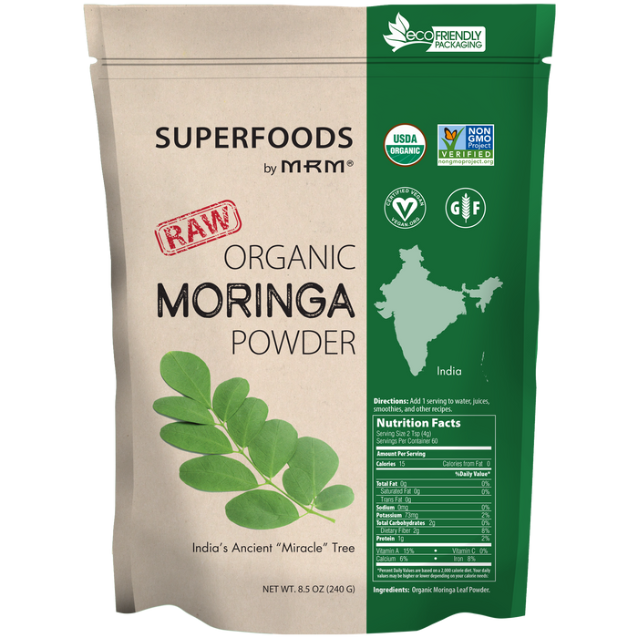 Metabolic Response Modifier Raw Organic Moringa Leaf Powder 8.5 oz