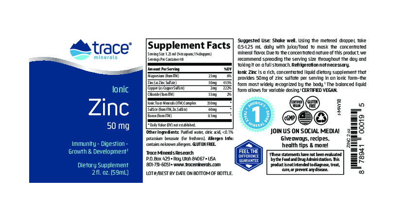 Trace Minerals Research Ionic Zinc 2 oz