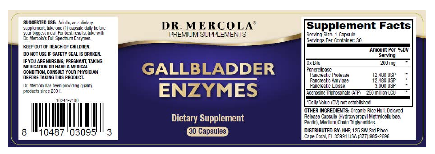 Dr. Mercola Gallbladder Enzymes 30 caps