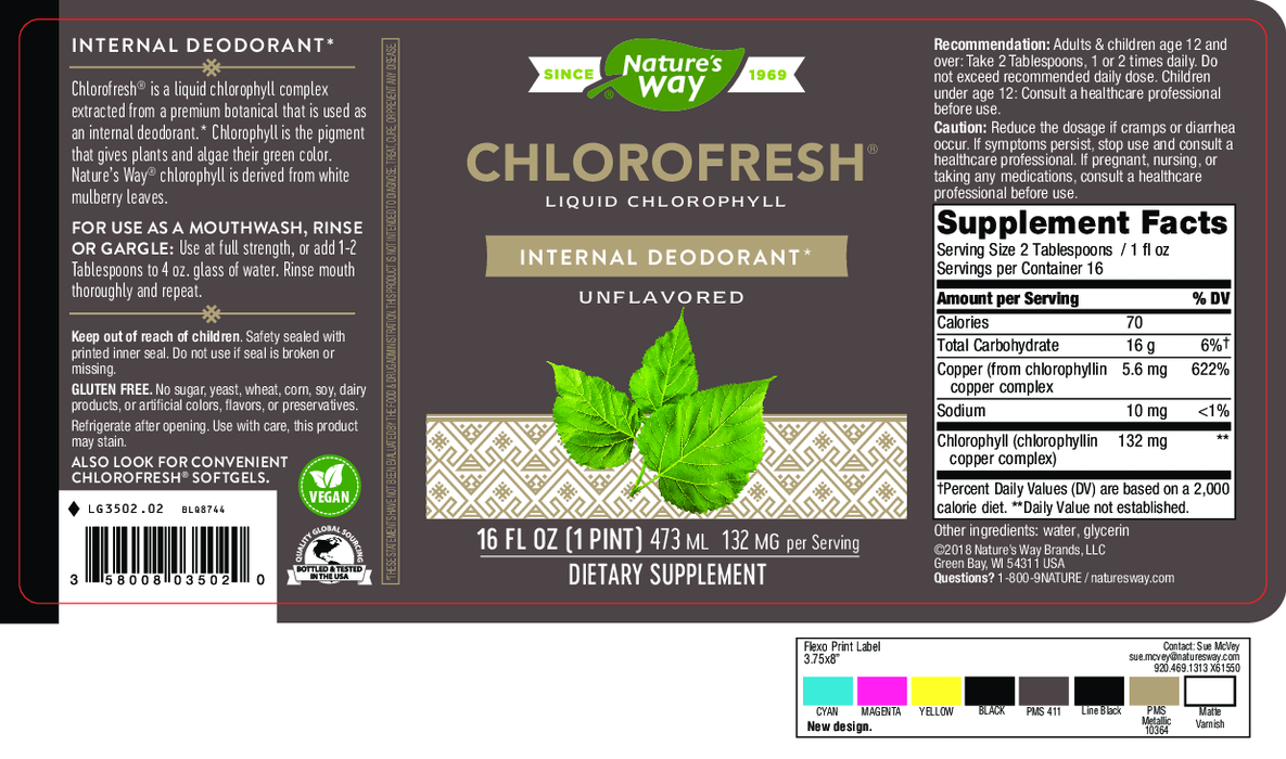 Nature's Way Chlorofresh Liquid Chlorophyll 16 oz
