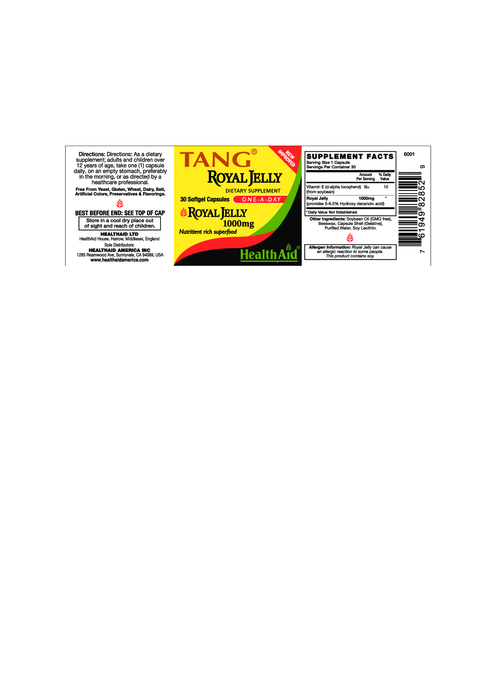 Health Aid America Tang Royal Jelly 1000 mg 30 gels