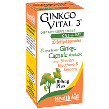 Health Aid America Ginkgo Vital 3 100 mg 30 caps