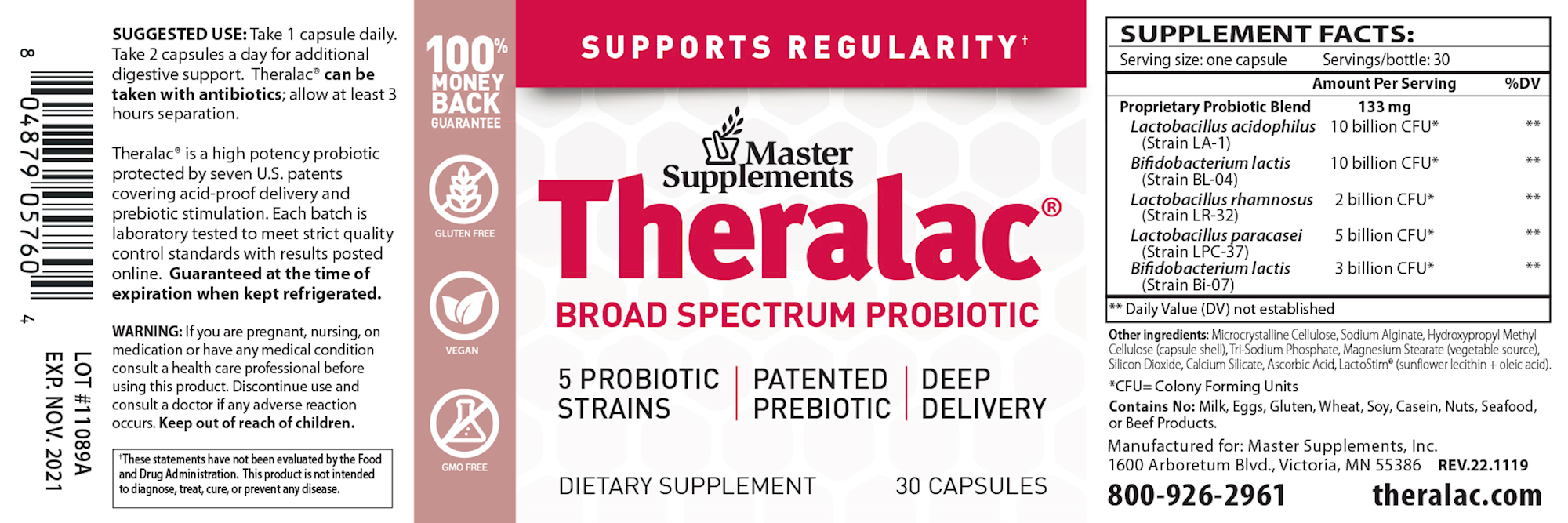 Master Supplements Inc. Theralac