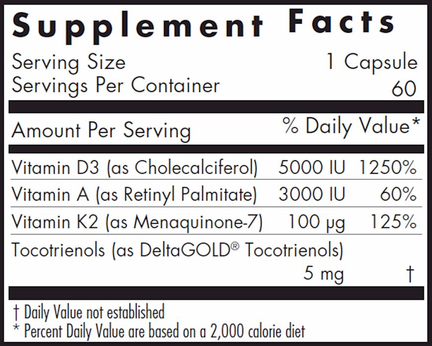 Nutricology Vitamin D3 Complete 5000 60 gelcaps