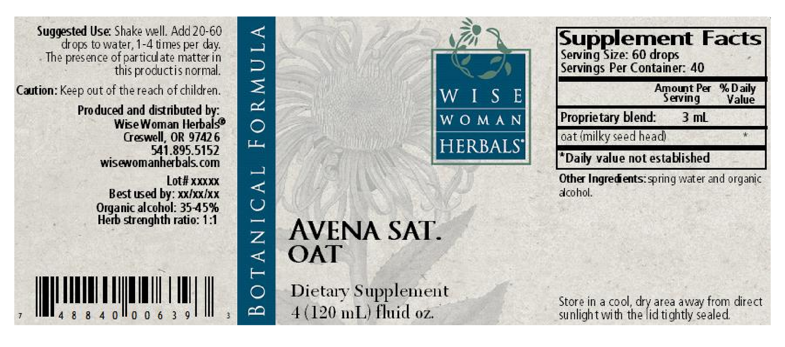 Wise Woman Herbals Avena/oat