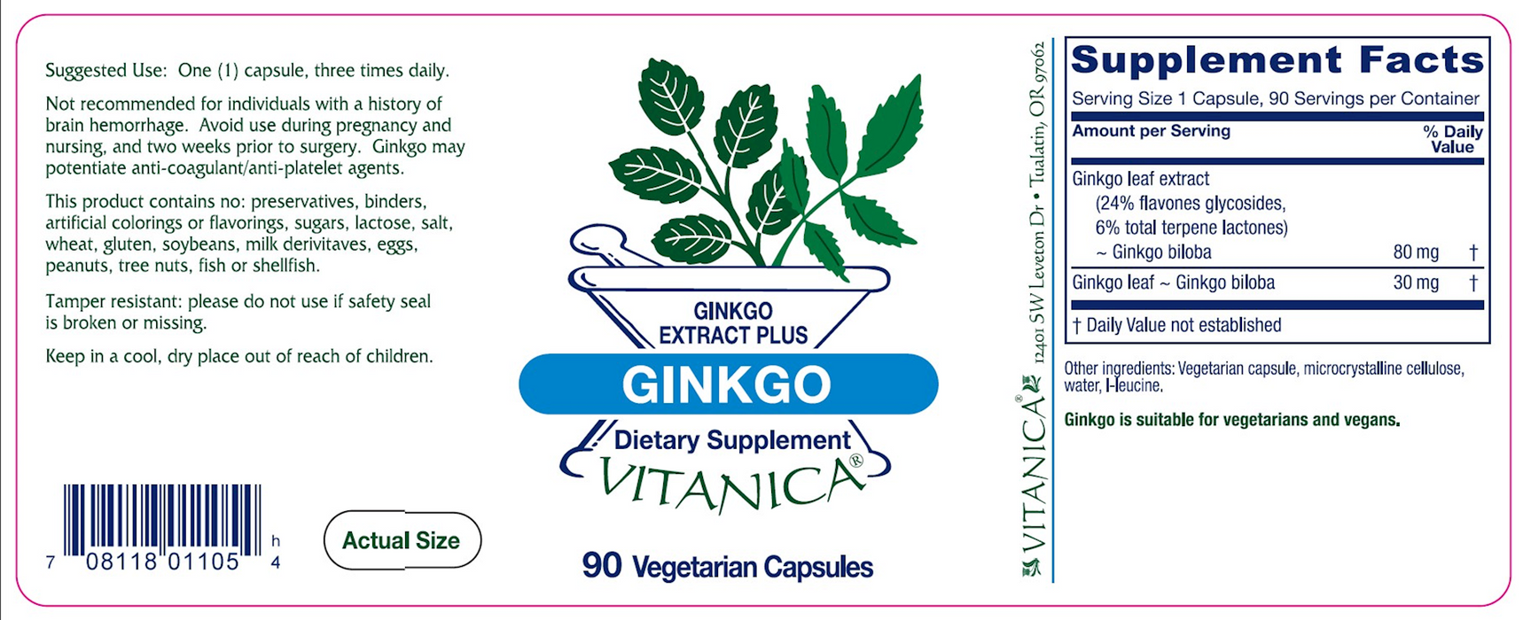 Vitanica Ginkgo 90 caps
