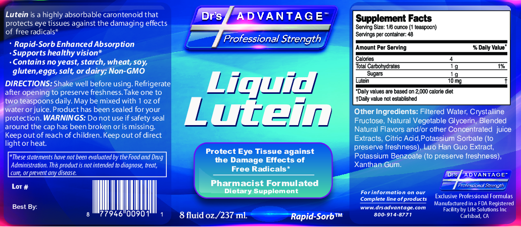 Dr.'s Advantage Liquid Lutein Supplement 8 oz