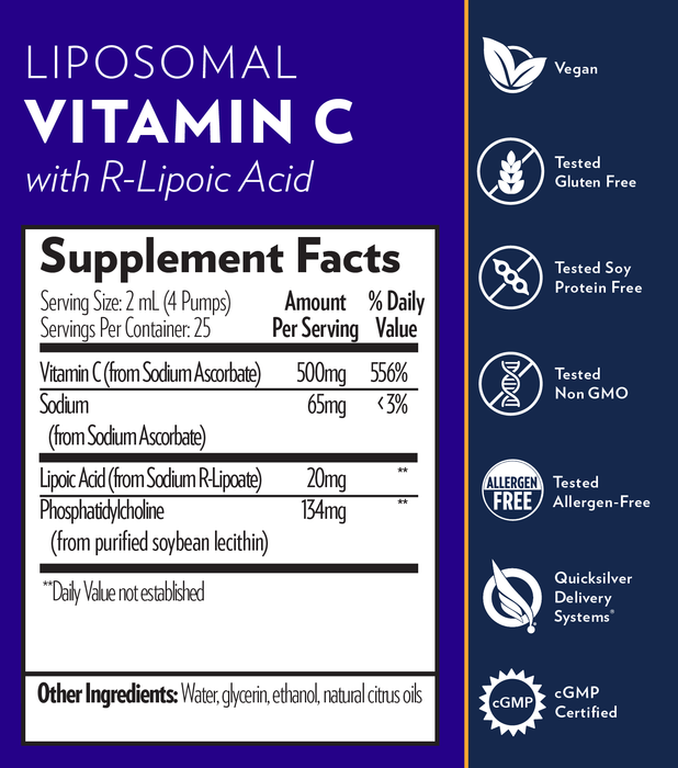 Quicksilver Scientific Vitamin C RLA Liposomal 1.7 oz