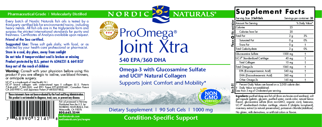 Nordic Naturals ProOmega Joint Xtra 90 gels